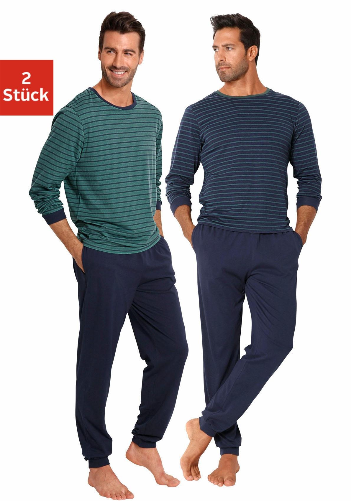 im Pyjama, kaufen online LASCANA Lingerie jogger® (Packung, & Stück), le Unterwäsche 2 4 Streifendesign | lang » Bademode, tlg.,