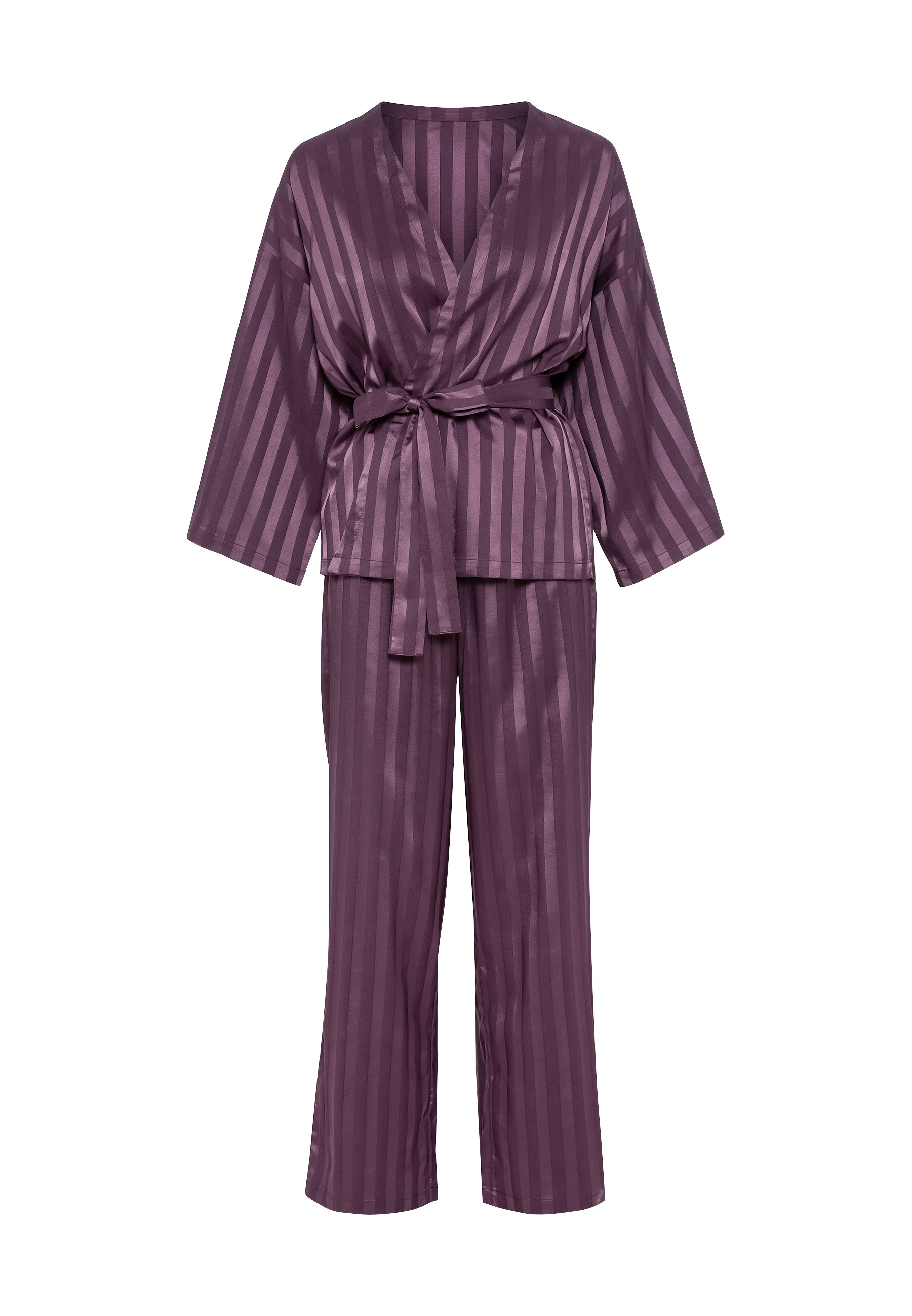 LSCN by LASCANA Pyjama, (Set, 2 tlg.), im Kimono-Stil